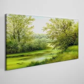 Obrazy i zdjęcia - PL Coloray Obraz Canvas Drzewa Rzeka Natura 100x50cm - miniaturka - grafika 1