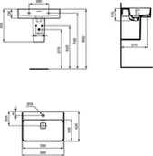 Umywalki - Ideal Standard Strada II  60x43   T300001 - miniaturka - grafika 1