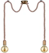 Lampy sufitowe - Trio Leuchten Lampa wisząca Rope z linką, 2-punktowa - miniaturka - grafika 1
