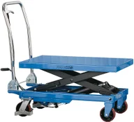 Wózki magazynowe - AJ Hydrauliczny wózek podnoszący. Nośność: Obciążenie:500 kg Wymiary platfor 31030 - miniaturka - grafika 1