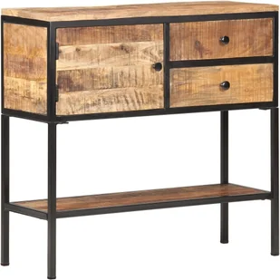 vidaXL Szafka, 85x30x80 cm, surowe drewno mango 320486 - Szafki do salonu - miniaturka - grafika 18