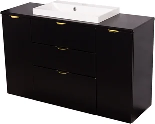 Czarna szafka łazienkowa z umywalką 120/3 cm Liv Victa VIC-C-U120/39/3 + Liv - Szafki łazienkowe Czarna szafka łazienkowa z umywalką 120/3 cm Liv Victa VIC-C-U120/39/3 + Liv - Szafki łazienkowe - miniaturka - grafika 1