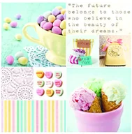 Folia, papier śniadaniowy, serwetki - Nuova R2S R2S Serwetki deserowe 20 szt R2S Napkins lody 414 VICE - miniaturka - grafika 1