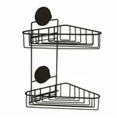 Półki łazienkowe - FENIKS Compactor Podwójna rogowa do łazienki Bestlock Black, 23,5 x 22 x 36 cm - miniaturka - grafika 1