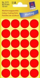 Avery Zweckform Kółka do zaznaczania czerwone neonowe 3172 _18 4 ark., Zweckform - Etykiety samoprzylepne i bloki etykiet - miniaturka - grafika 2