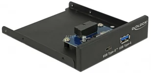 Delock Panel przedni 3.5&quot 1x USB-A 3.1 gen 1 + 1x USB-C 3.1 gen 1 63962 - Akcesoria do komputerów stacjonarnych - miniaturka - grafika 2
