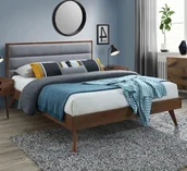 Łóżka - ORLANDO łóżko popielaty / orzech (3p=1szt) - miniaturka - grafika 1