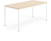 Biurka - AJ Biurko Modulus rama 4 nogi 1600x800 mm biała rama dąb 1611436 - miniaturka - grafika 1