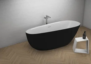 Polimat Wanna akrylowa wolnostojąca Shila Czarny Mat 170x85 00345 - Wanny - miniaturka - grafika 4