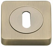 Klamki - Gamet Szyld drzwiowy kwadratowy na klucz mosiądz antyczny - miniaturka - grafika 1