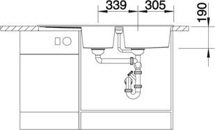 Blanco METRA 8S KAWOWY 515048 - Zlewozmywaki - miniaturka - grafika 5