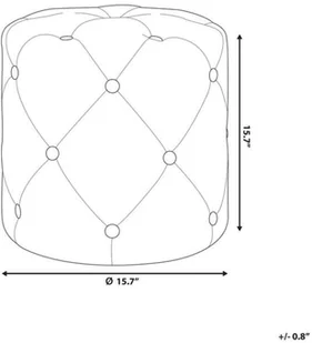 Beliani Puf welurowy 40 cm szary COROLLA - Taborety i hokery - miniaturka - grafika 6