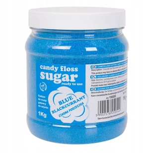GSG24 Kolorowy cukier do waty cukrowej niebieski o smaku gumy balonowej 1kg 1008762 - Akcesoria i części do robotów kuchennych - miniaturka - grafika 4