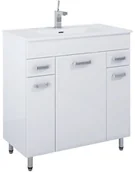 Szafki łazienkowe - Elita Amigo Szafka podumywalkowa z umywalką 81x40x84 cm biała 166467 - miniaturka - grafika 1
