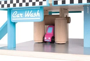 janod Stacja benzynowa garaż drewniany z 8 elementami 3700217357184 - Tory, garaże, parkingi - miniaturka - grafika 11