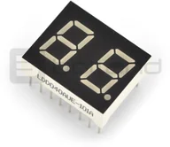 Podzespoły elektroniczne - Wyświetlacz 7-segmentowy x2 - 10mm czerwony - wsp. katoda LCD-06281 - miniaturka - grafika 1