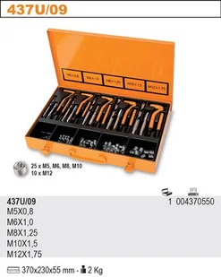 BETA ZESTAW NAPRAWCZY DO USZKODZONYCH GWINTÓW 437U/09 - Gwintowniki - miniaturka - grafika 2