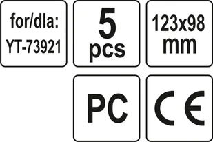 YATO SZYBKA OCHRONNA ZEWNĘTRZNA DO PRZYŁBICY YT-73921 5SZT WYMIAR 123 98MM YT-73924 YT-73924 - Akcesoria spawalnicze - miniaturka - grafika 3