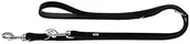 Smycze dla psów - Hunter regulowane linką do prowadzenia Softie, ze sztucznej skóry, czarny / czarny - miniaturka - grafika 1