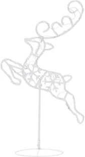 vidaXL vidaXL Świąteczne renifery z saniami akryl 260x21x87 cm ciepła biel 328509 - Ozdoby bożonarodzeniowe - miniaturka - grafika 6