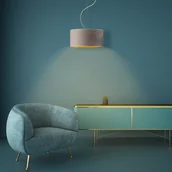 Lampy sufitowe - LYSNE Nowoczesna lampa sufitowa HAJFA VELVET fi 30 cm 14529V/2 - miniaturka - grafika 1