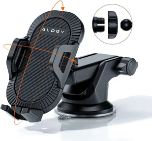 Alogy Uchwyt samochodowy 3w1 Alogy na szybę do kratki na deskę rozdzielczą Czarny 10224X1 - Uchwyty samochodowe do telefonów Alogy Uchwyt samochodowy 3w1 Alogy na szybę do kratki na deskę rozdzielczą Czarny 10224X1 - Uchwyty samochodowe do telefonów - miniaturka - grafika 6