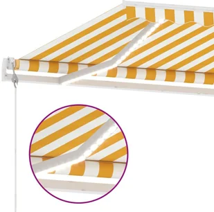 VidaXL Lumarko Automatycznie zwijana markiza, LED i czujnik wiatru, 350x250 cm 3068892 VidaXL - Markizy - miniaturka - grafika 48