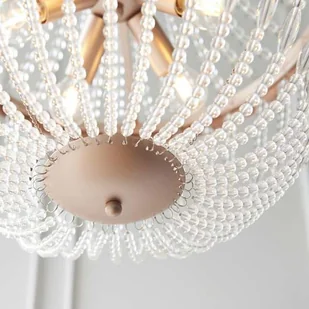 Endon Żyrandol LAMPA wisząca CELINE 81913 Endon pałacowa OPRAWA glamour ZWIS z kryształkami na łańcuchu przezroczysty różowe złoto 81913 - Lampy sufitowe - miniaturka - grafika 2