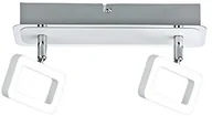 Lampy sufitowe - Paulmann 2-punktowa LED świecą 66639 A + + to D, reflektor Frame, metalowy, 4.5 W, biały mat/chrom, 10 x 28 x 13.1 cm 66639 - miniaturka - grafika 1