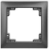 Klawisze i ramki - Karlik Deco Soft grafitowy ramka 1-krotna 11DRSO-1 11DRSO-1 - miniaturka - grafika 1