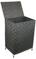 Kosze na bieliznę - ARPAN Laundry/Washing Folding Laundry Basket with Lid and Handle  Black by arpan (CL-11-412M) - miniaturka - grafika 1