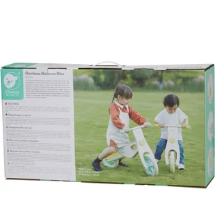 Classic World Lumarko Drewniany Rowerek Biegowy Dla Dzieci Ciche Koła Tęcza! CW60003 Lek - Rowerki biegowe - miniaturka - grafika 5