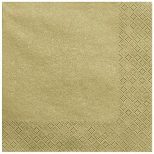 PartyDeco Serwetki trójwarstwowe kolor złoty metaliczny 33x33cm SP33-1-019ME - Gadżety dla niej i dla niego - miniaturka - grafika 2