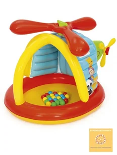 Bestway Dmuchany helikopter Fisher Price z piłkami - Materace dmuchane i koła do pływania - miniaturka - grafika 2