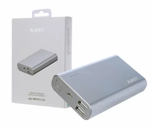 Aukey PB-AT10 Grey ultraszybki aluminiowy Power Bank | 10050 mAh | 3xUSB | 5.4A | Quick Charge 3.0 | kabel micro USB - Ładowarki do telefonów - miniaturka - grafika 7