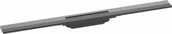 Odpływy liniowe - HANSGROHE 56044340 RainDrain Flex Element zewnętrzny odpływu 80 cm z możliwością przycięcia i do montażu w podłodze czarny chrom szczotkowany - miniaturka - grafika 1