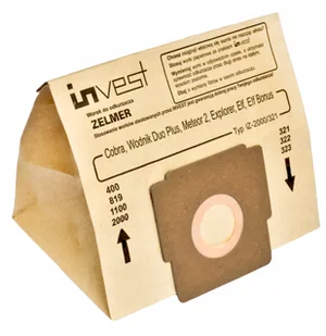 Invest Worek do odkurzacza worek papierowy 323.0057 z filtrami 323 - Akcesoria do odkurzaczy - miniaturka - grafika 2