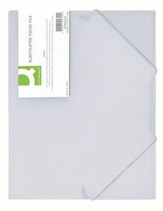 Q-Connect Teczka z gumką , PP, A4, transparentna biała KF02315 - Teczki i skoroszyty - miniaturka - grafika 2
