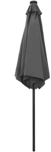 vidaXL Parasol ogrodowy z LED i aluminiowym słupkiem, 270 cm, antracyt vidaXL - Parasole ogrodowe - miniaturka - grafika 6