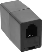 Wtyczki i adaptery - InLine InLine Adapter RJ10 żeński/żeński 4P4C czarny 69999E - miniaturka - grafika 1