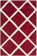 Dywany - Safavieh cht720g Eliza ręcznie ze wzorami dywan, wełna, czerwony/kość słoniowa CHT720G-4 - miniaturka - grafika 1