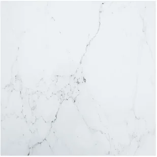 vidaXL Lumarko Blat stołu, biały, 80x80 cm, 6 mm, szkło ze wzorem marmuru 322257 - Meble modułowe i akcesoria - miniaturka - grafika 6