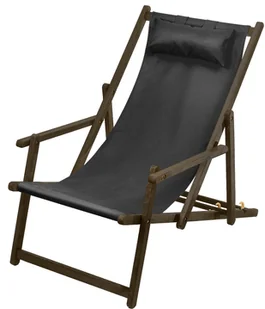 GreenBlue LEŻAK Z PODŁOKIETNIKIEM GB283 CZARNY GB283 Czarny - Leżaki ogrodowe - miniaturka - grafika 2