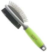 Szczotki i furminatory - Moser 2999-7025 - szczotka dwustronna 2 w 1, stal nierdzewna + nylon 2999-7025 - miniaturka - grafika 1