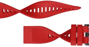 Alogy Gumowy pasek karbon do Garmin Fenix 5/5 Plus/6/6 pro czerwony 6823X2 - Akcesoria do smartwatchy - miniaturka - grafika 6