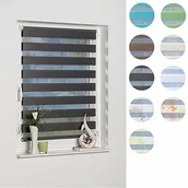 Rolety - K-home K-Home Klemmfix roleta podwójna Madrid bez wiercenia 85 x 200 cm, materiał, szara, 200 x 85 cm 233150-35 - miniaturka - grafika 1