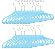 Wieszaki do szafy - Relaxdays Wieszak na ubrania 20er zestaw dziecięcy , z tworzywa sztucznego, kinderbuegel z aksamitu, wys. x szer. x gł.: 18 x 28 x 0,5 cm, różne kolory 10021822_56 - miniaturka - grafika 1