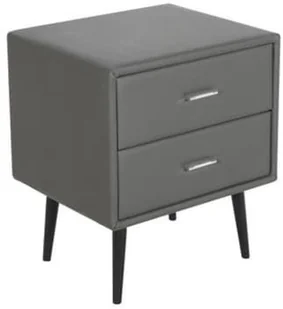 Beliani Zestaw mebli do sypialni ekoskóra 160 x 200 cm szary ESSONNE - Łóżka - miniaturka - grafika 5