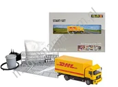 Kolejki i akcesoria - Faller Zestaw startowy Car System: MAN F2000 DHL Faller 161607 - miniaturka - grafika 1