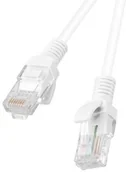 Kable miedziane - LANBERG Patchcord U/UTP PCU5-10CC-0050-W RJ45 RJ45 0,50m UTP kat 5e kolor biały) - miniaturka - grafika 1